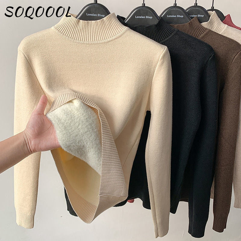 Gevoerde dames sweater, warm, comfortabel en stijlvol, perfecte wintermode bovenkleding.