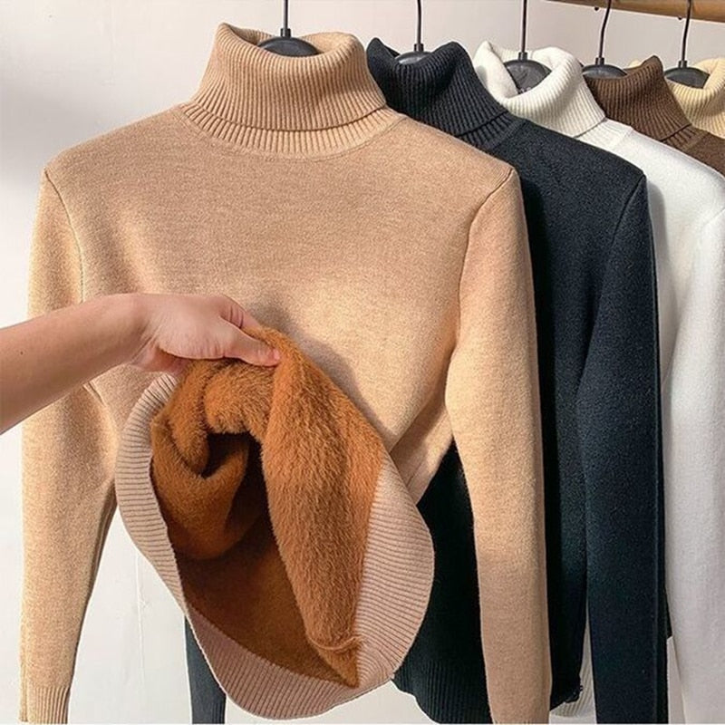 WarmSweater I: Gevoerde dames sweater, ultiem comfort en warmte voor de modebewuste vrouw.