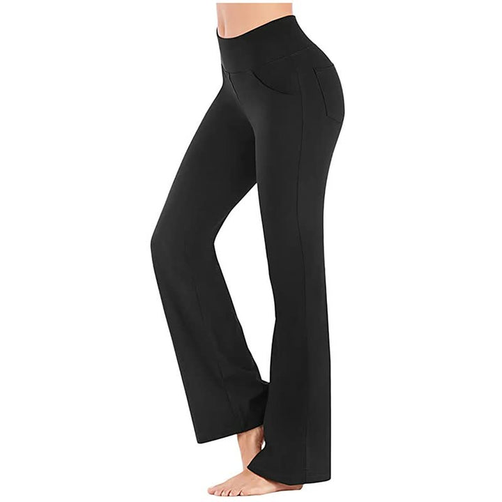 Dames hoge taille broek NicePants™. Comfortabel en stijlvol voor fitness of casual gebruik. Met zakken.