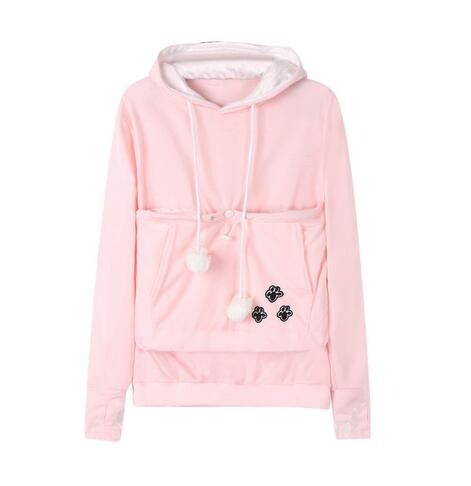 Stijlvolle dames hoodie in casual mode, een warme trui voor dierenliefhebbers met CozyPurr kattenzak.