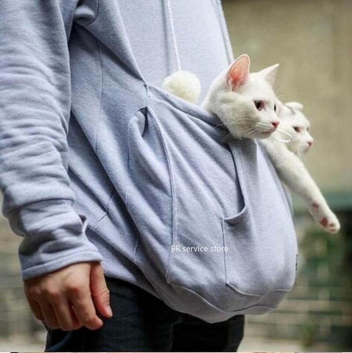 Unieke dames hoodie met ingebouwde kattenzak, een must-have knuffeltrui voor elke dierenliefhebber.