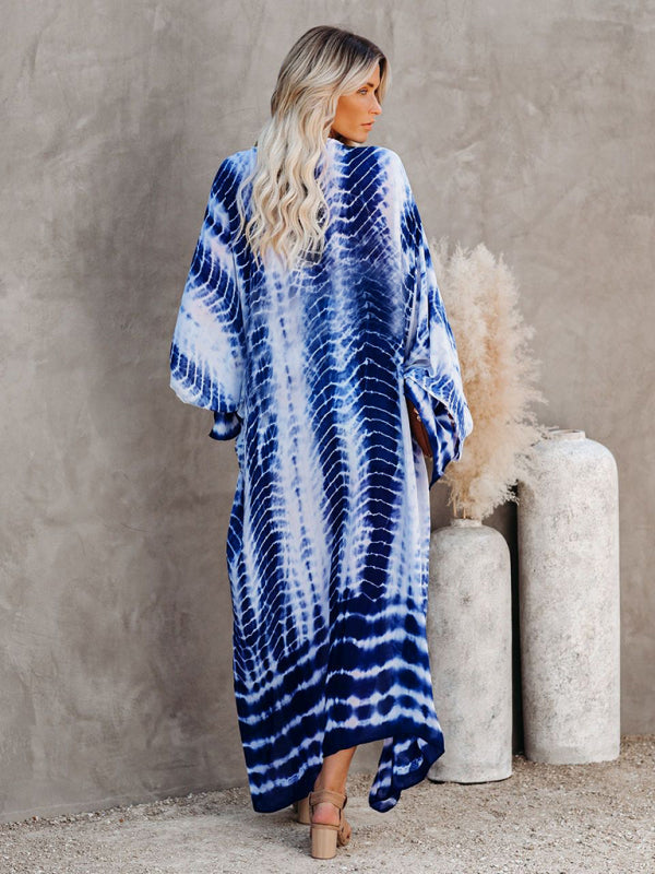 Plat gelegde eenheidsmaat dames kimono met strikriem, veelzijdig en trendy voor de zomer.