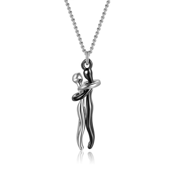 Elegante dames halsketting: de Knuffel Ketting van roestvrij staal, liefdessymbool.