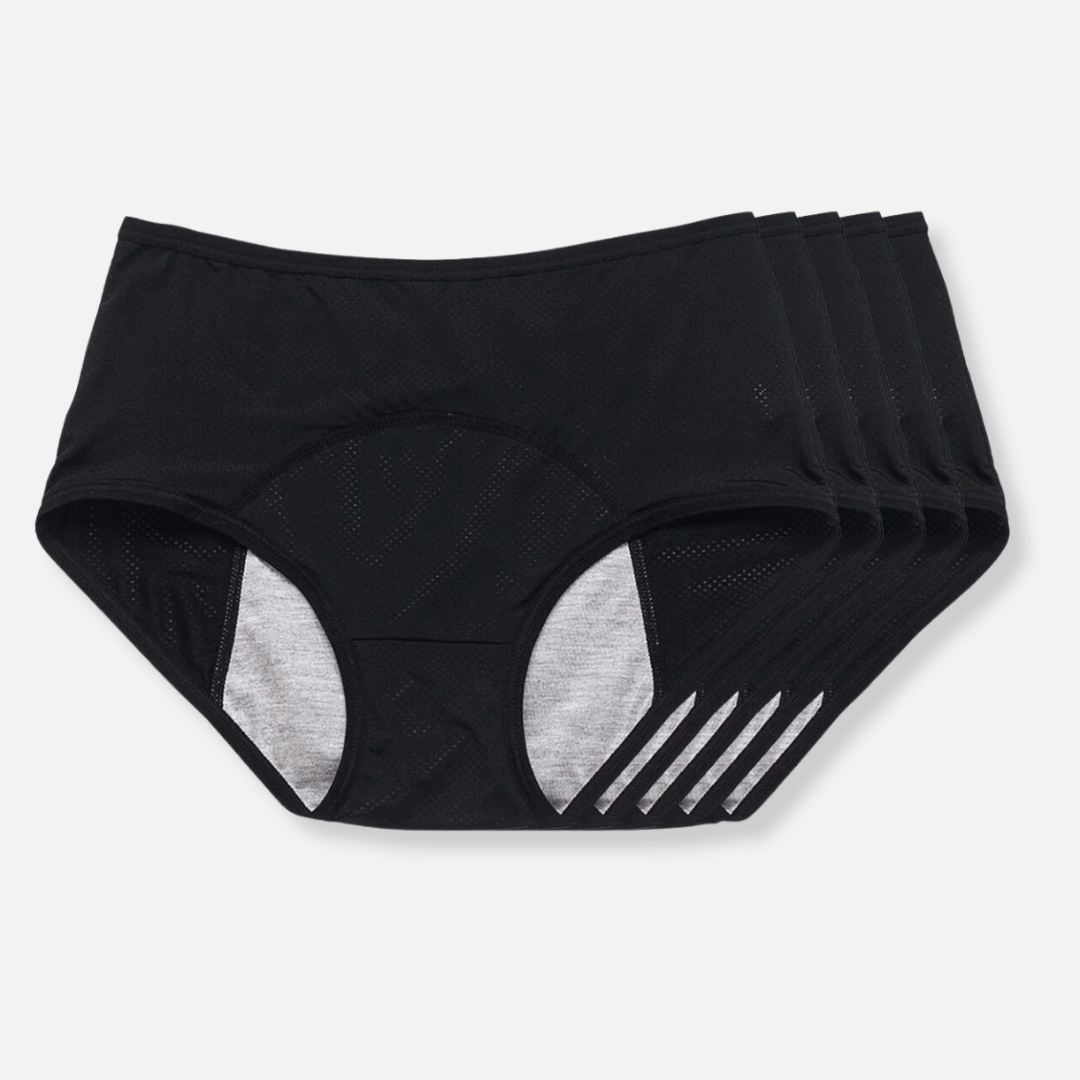 Betrouwbare lekvrije slip: comfortabel dames ondergoed dat discreet beschermt en een elegant uiterlijk heeft.