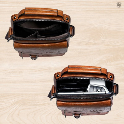 Stijlvolle leren fashion accessoire: de EleganceLuxe dames schoudertas, perfect voor elke gelegenheid.