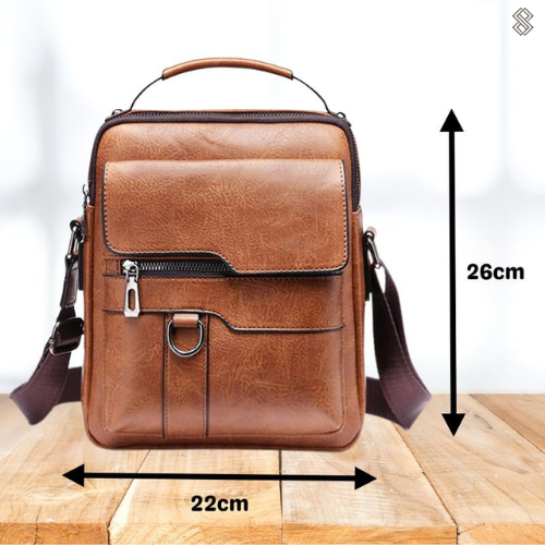 Leren schoudertas EleganceLuxe met verstelbare riem en handige compartimenten voor al je essentials.