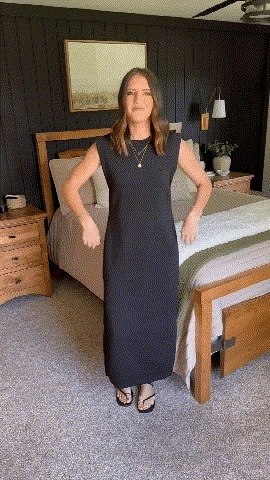 Dames luchtige maxi jurk Romy met zijzakken, perfect voor een comfortabele zomer.