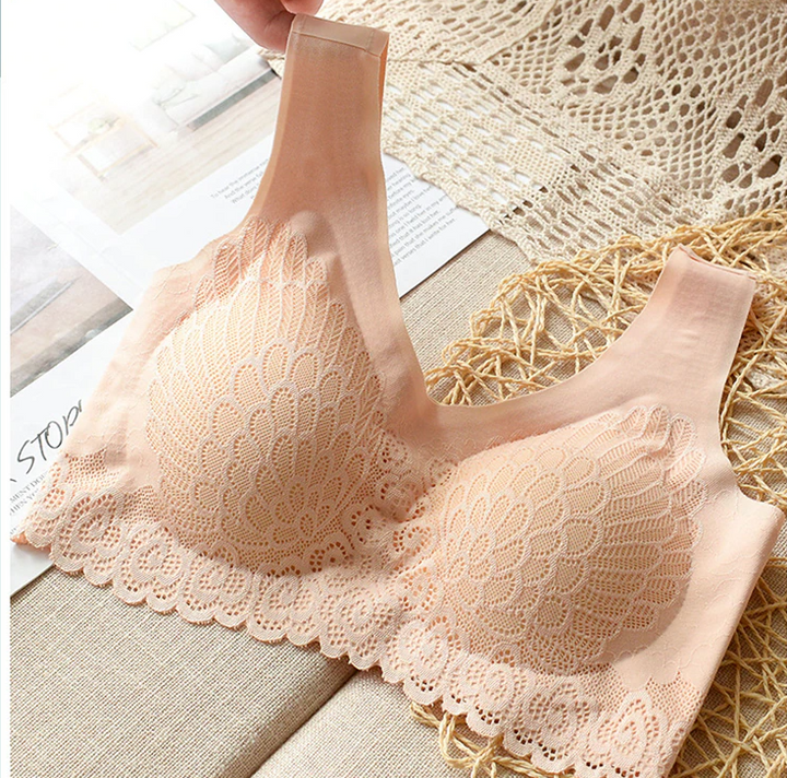 Naadloze damesbeha met gladde afwerking, draadloze ondersteuning en comfortabel voor onder strakke kleding.