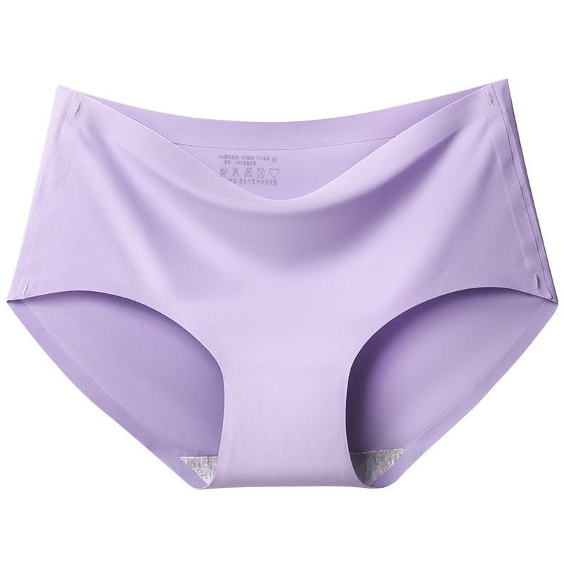 Diverse kleuren zijdezachte naadloze slips voor dames in set van 5. Comfortabele ademende lingerie basics.