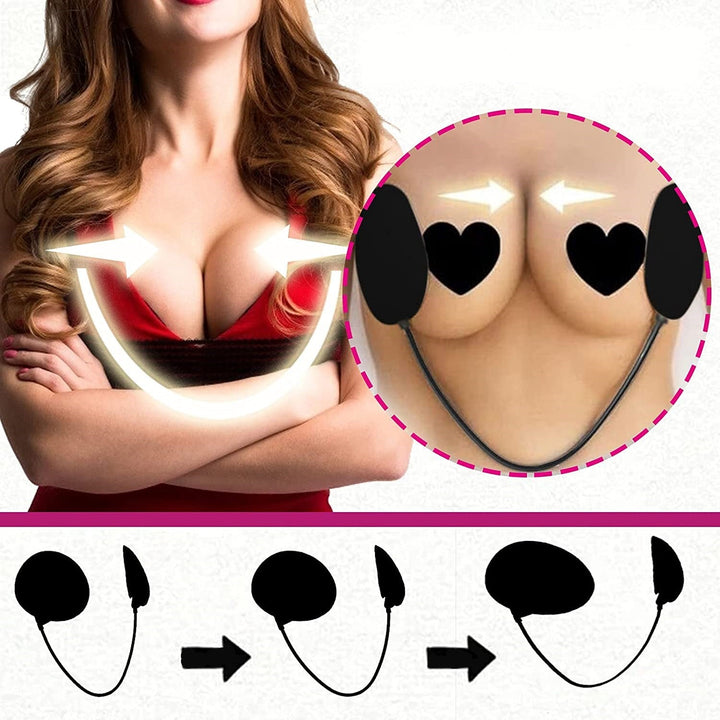 Comfortabele dames onzichtbare lift BH kit; naadloos, strapless en rugloos voor optimale bewegingsvrijheid.