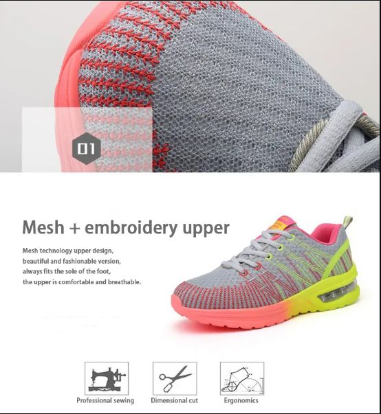 Comfortabele zool van Dames Orthopedische Sneakers. Voor demping, pijnverlichting en uitstekende voetondersteuning.