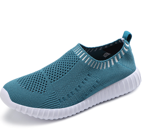 Dempende zool van orthopedische dames wandelschoenen voor maximale schokabsorptie en verlichting van voetpijn.