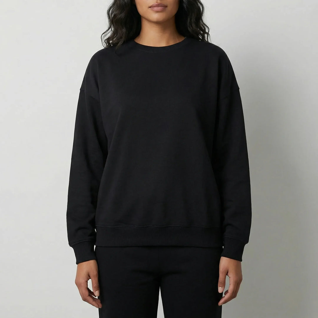 Trendy losvallende damessweater met lange mouwen, ideaal voor herfst- en winterkleding.