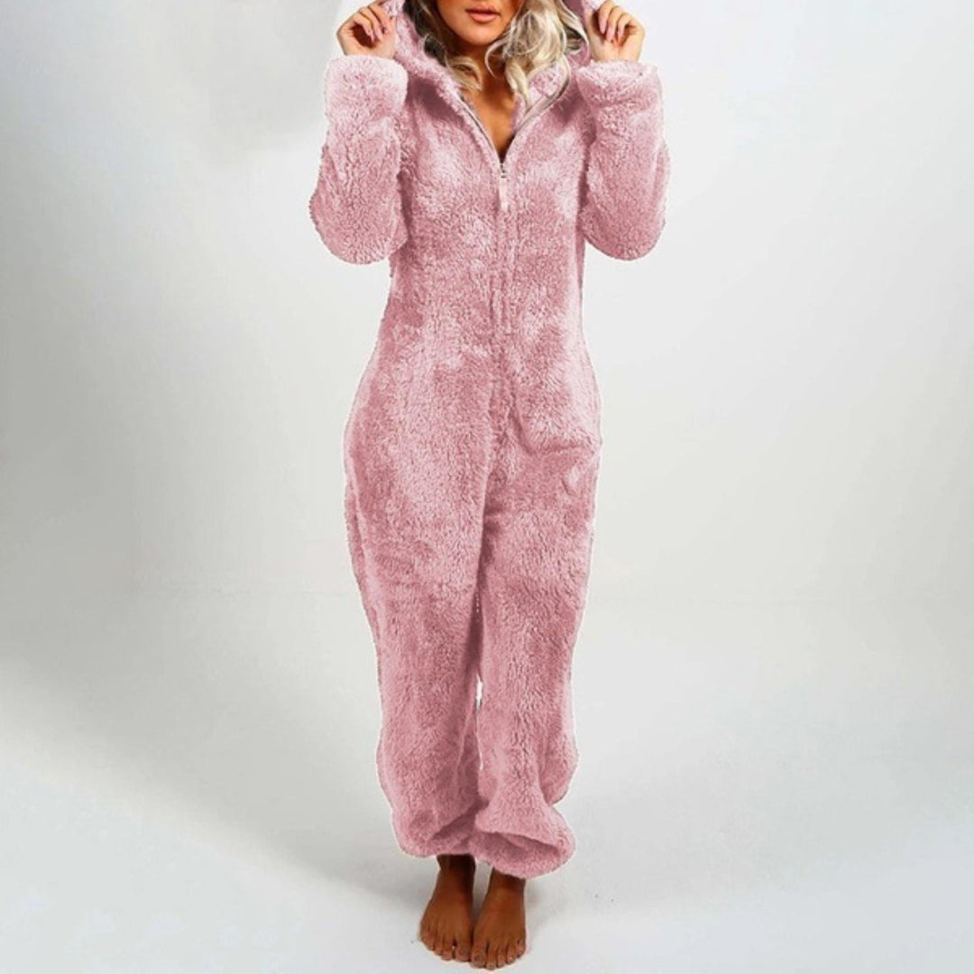 Dames pluche onesie Harper, superzacht en warm voor ultiem comfort thuis.