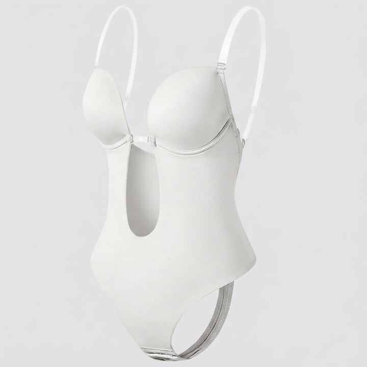 Veelzijdige dames rugloze body shaper met diepe V-hals, ideaal als onzichtbaar ondergoed voor een gestroomlijnd silhouet.
