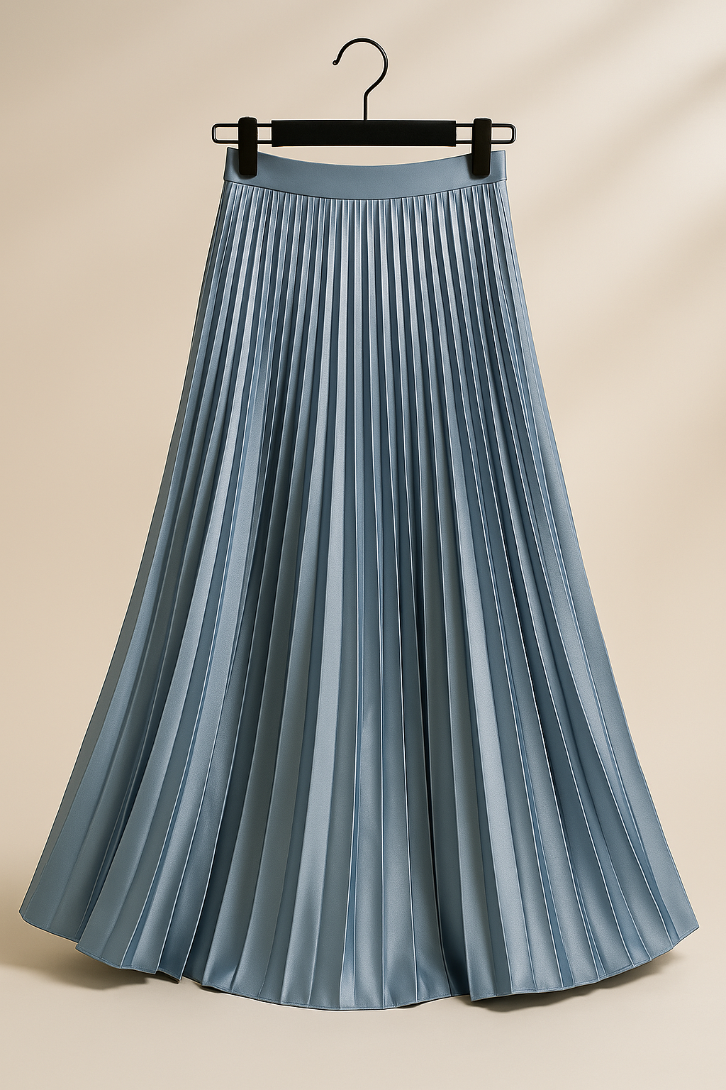 Luxe satijnen plissérok voor dames, hoge taille. Creëert een elegante en comfortabele look.