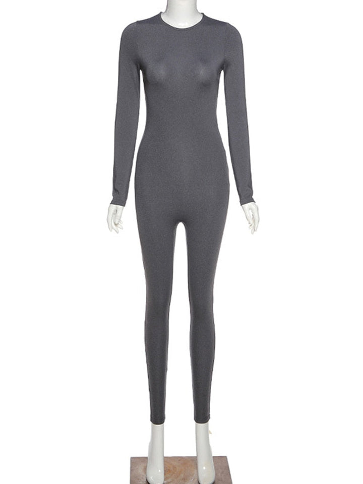 Veelzijdige dames skinny sportjumpsuit, geschikt voor gym, yoga en dagelijkse beweging. Comfortabele actieve kleding.
