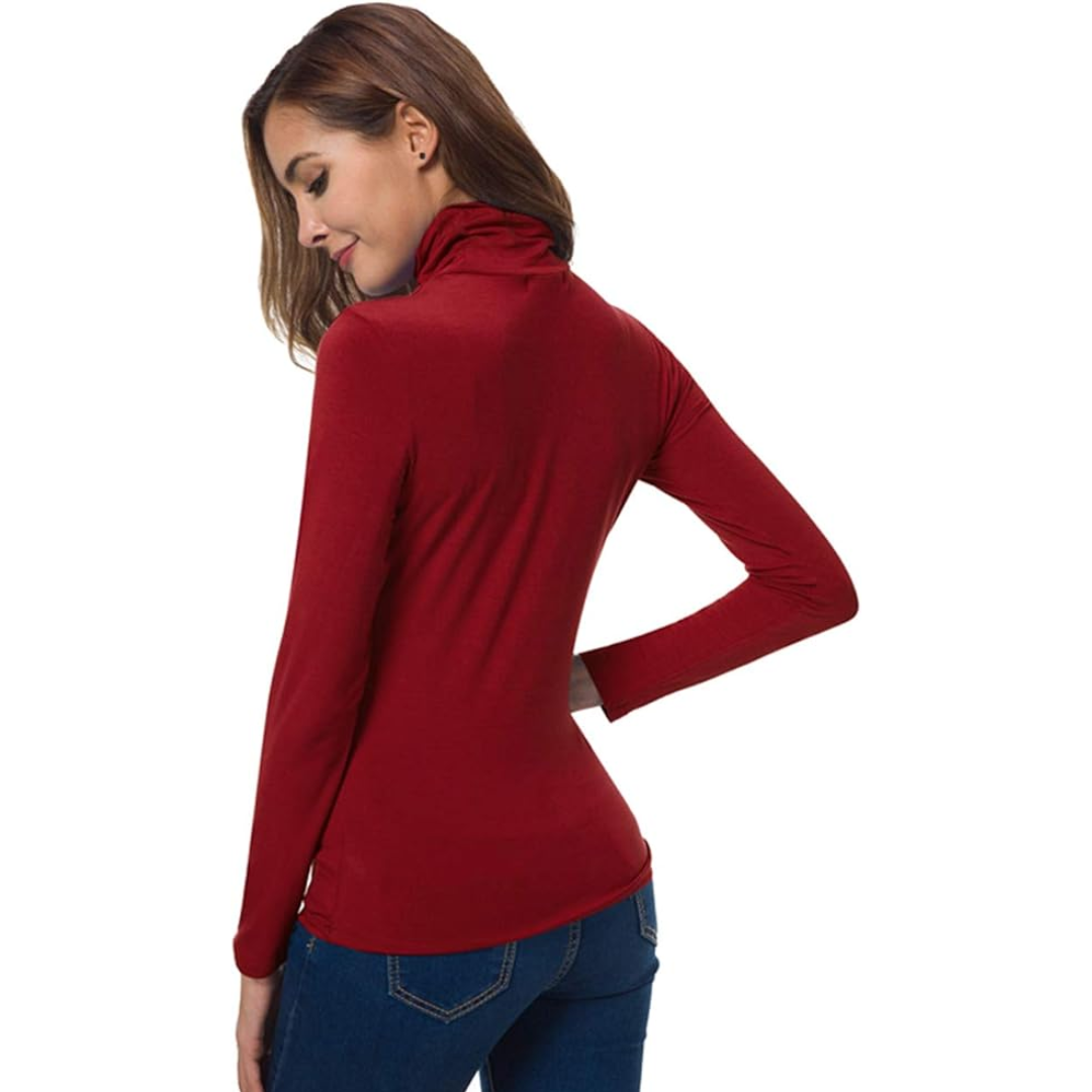 Dames slim fit coltrui, comfortabel & ademend, ideaal voor elk seizoen. Een veelzijdige basic.