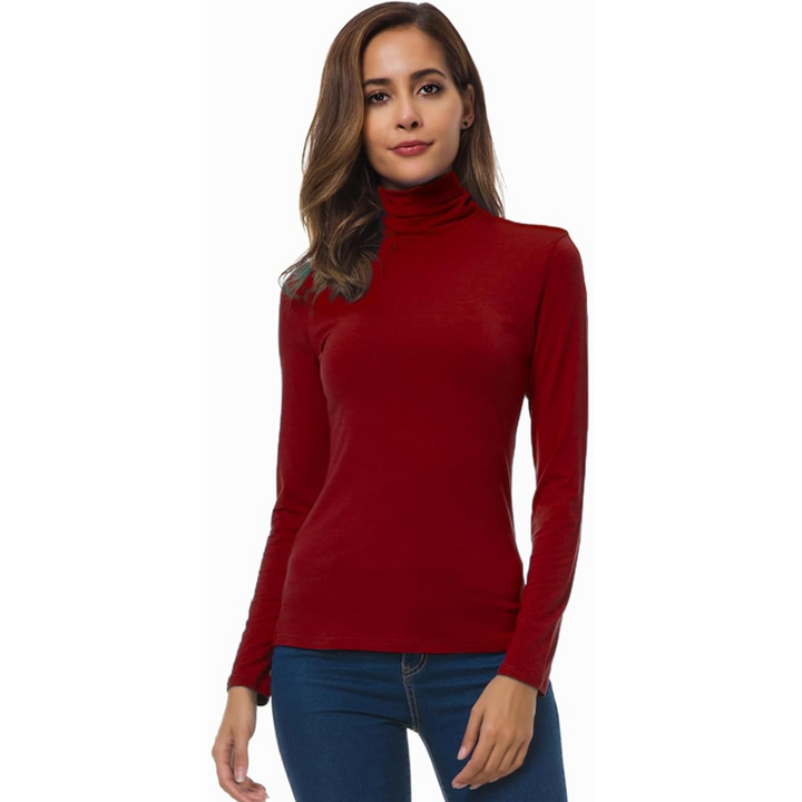 Gestroomlijnde slim fit coltrui voor dames, accentueert de vrouwelijke vormen. Comfortabel & elegant.