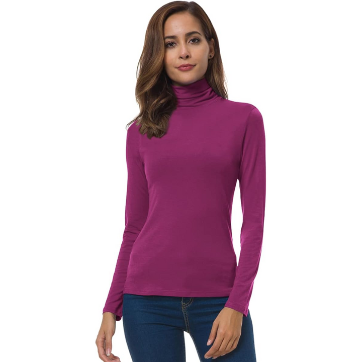 Ademende dames coltrui, comfortabel voor lente, zomer, herfst en winter. Een veelzijdige basic.