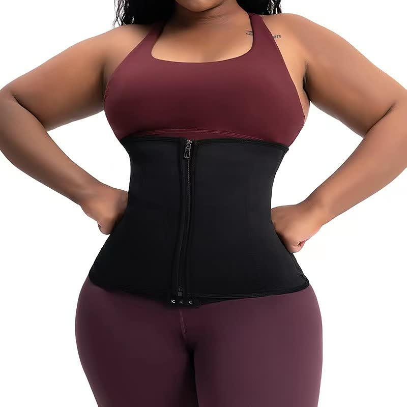 Zwart corrigerend dames corset. Effectieve shapewear voor een strakke buik en zandloperfiguur.