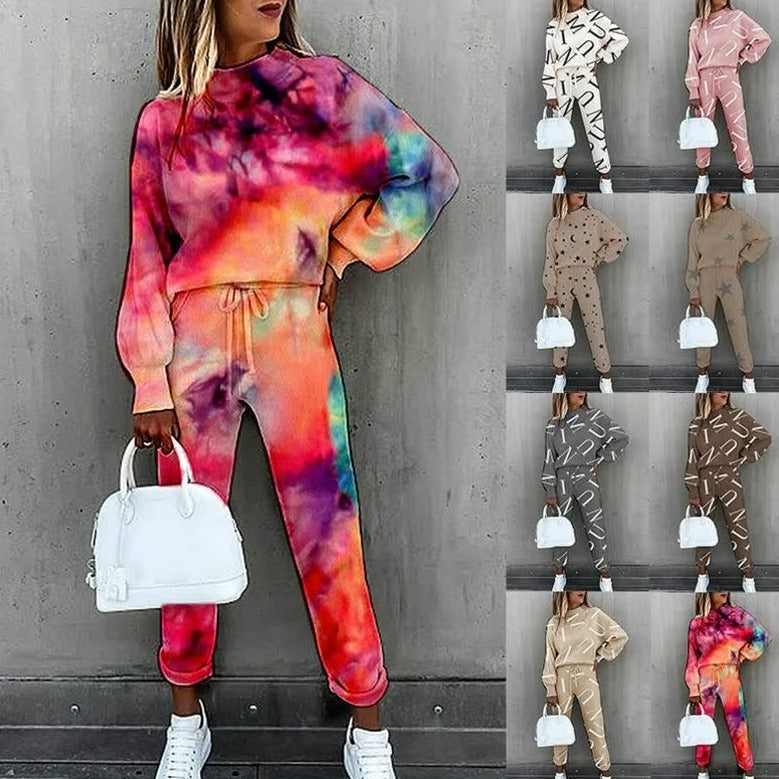 Complete casual dames trainingspak set, met top en broek voor comfort en een modieuze look.