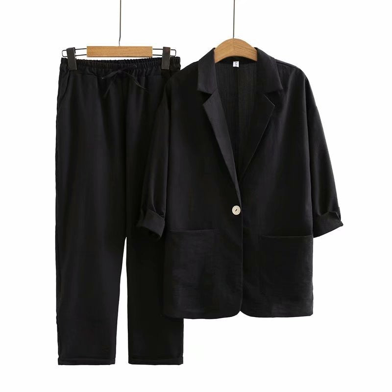 Comfortabele dames Taylor Set met losse blouse & soepele broek, ideaal voor casual loungekleding.