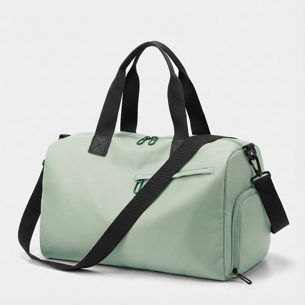 Ruime dames reistas, waterdichte TrailGrip duffel met schoenvak, ideaal voor korte reizen of weekend weg.