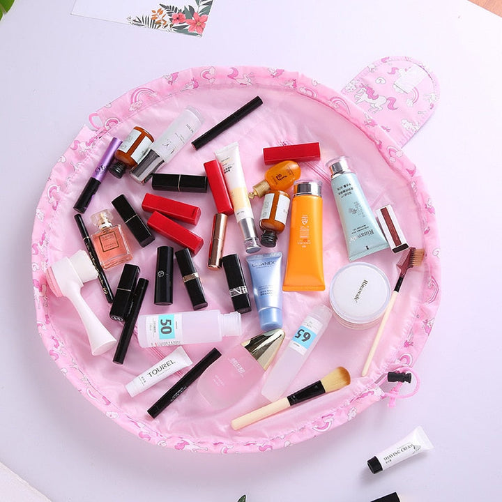 Set van 2 draagbare trekkoord toilettassen, ideaal als make-up organizer en reistas.