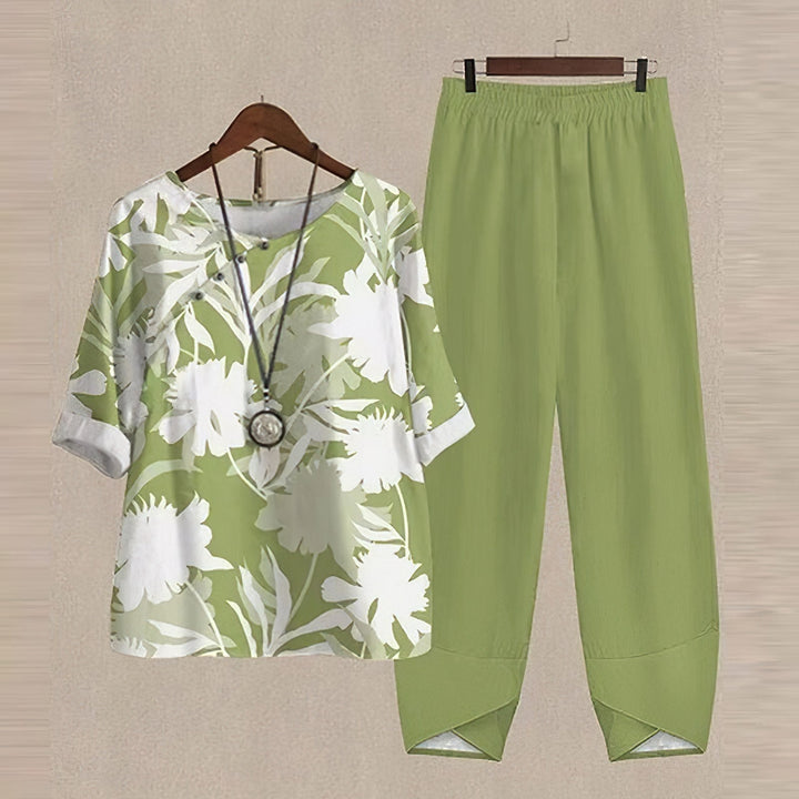 Trendy LenaDuo dameskleding voor zomer en voorjaar. Tweedelige set voor een vrouwelijke outfit.