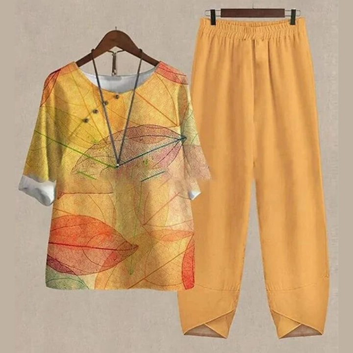 Dames LenaDuo 2-delige set, perfecte trendy outfit voor lente en zomer. Comfortabel en veelzijdig.