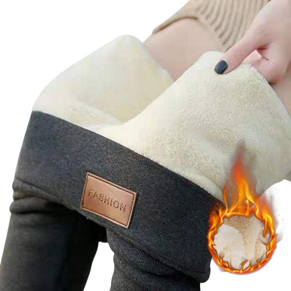 Zachte pluche huisbroek voor dames, elastisch en warm, perfect voor een gezellige winter.