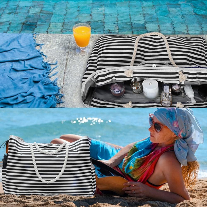 CoastCarry dames schoudertas XL, waterdicht en perfect als reistas of strandtas met extra etui.
