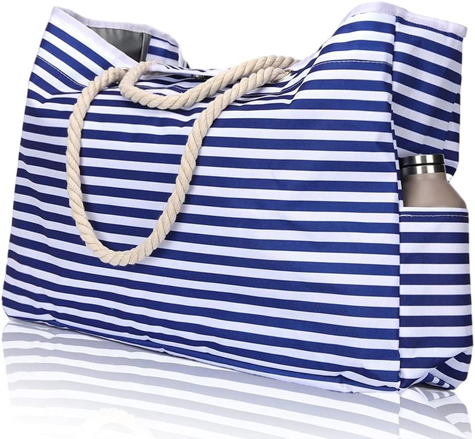 Ruime waterdichte handtas voor dames, ideaal voor stranddagen of als reis accessoire met bonus etui.