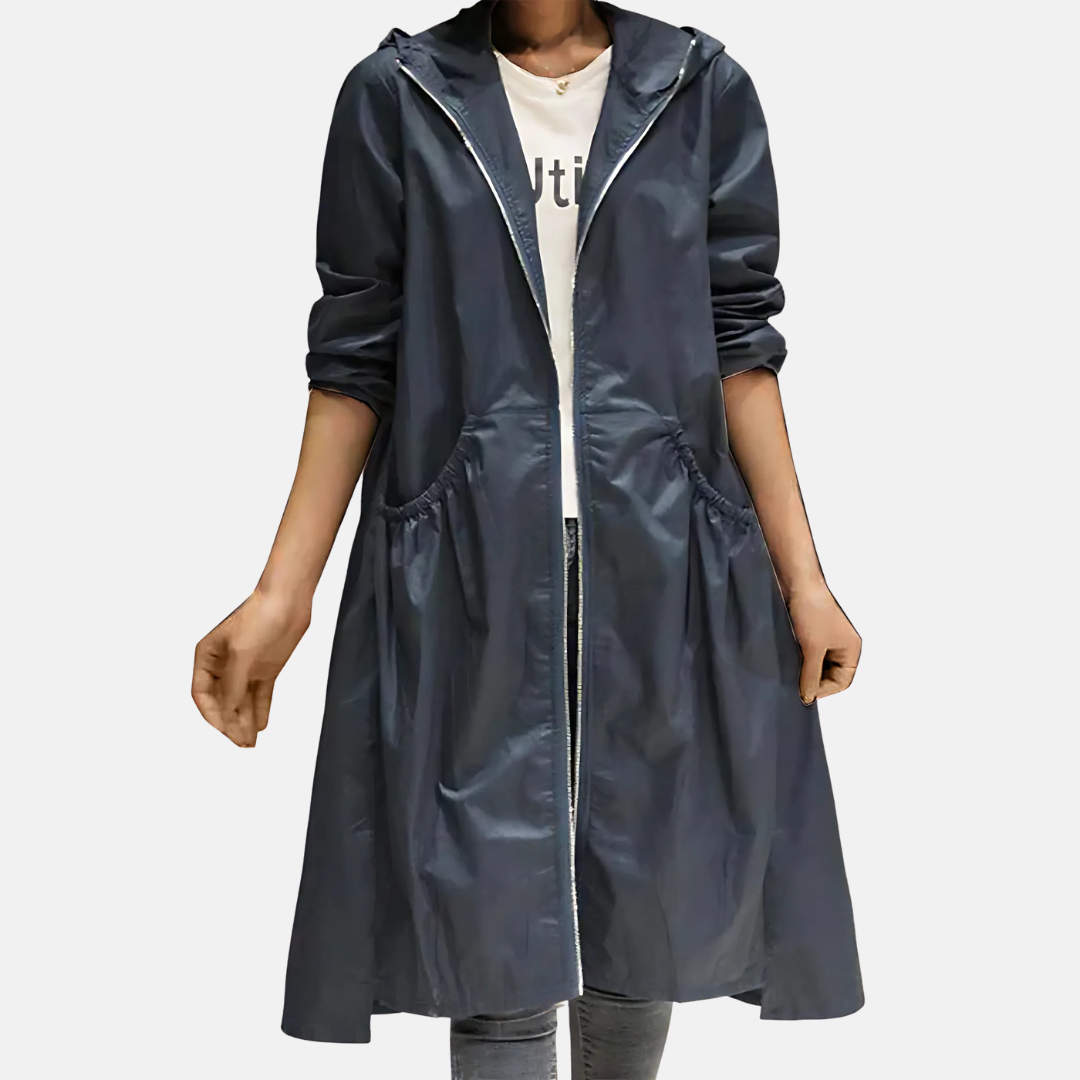 Veelzijdige waterdichte damesjas met capuchon, perfect voor een dagelijkse casual look.