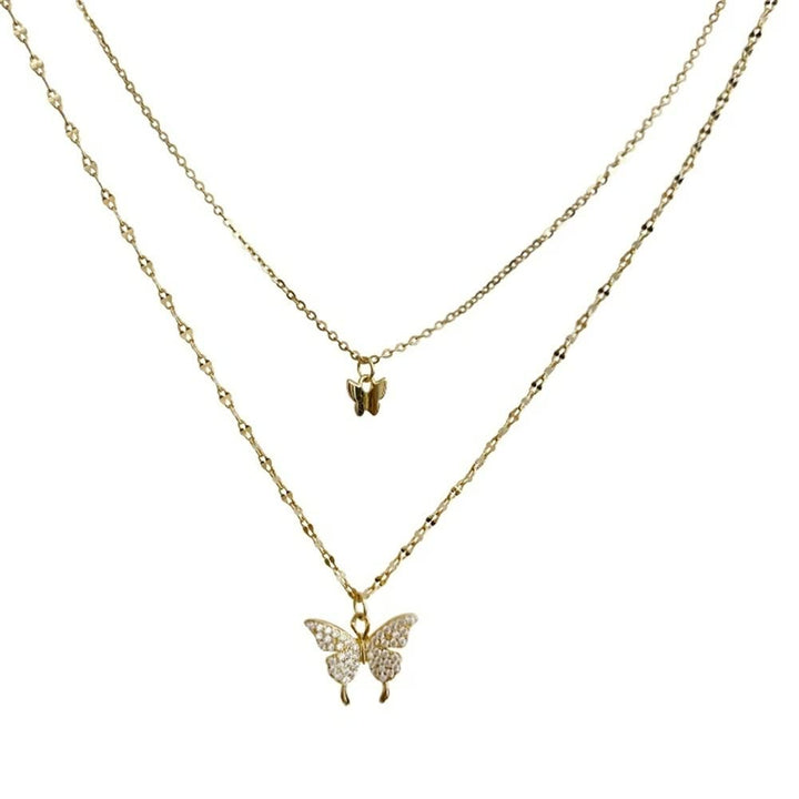 Dames zilveren vlinderketting, elegant en uniek design. Perfect sieraad als cadeau of accessoire.