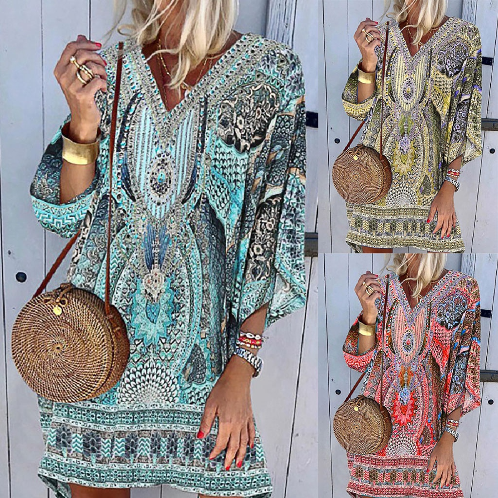 Vrouwenkleding: Eva™ zomerjurk met vrolijke bloemenprint. Luchtig, comfortabel en stijlvol voor de zomer.