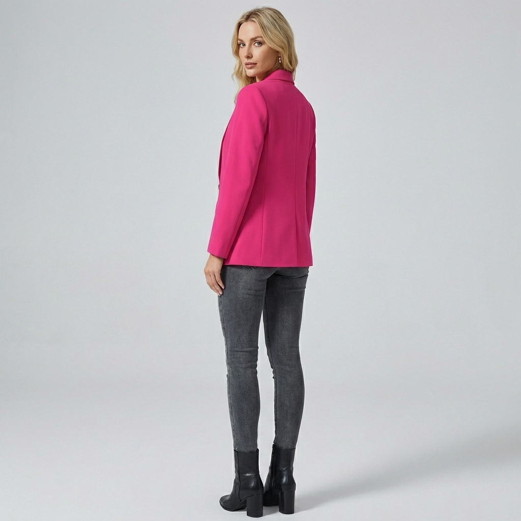Elegante damesblazer: perfecte kantooroutfit, stijlvol en effen design. Geschikt voor elke gelegenheid.