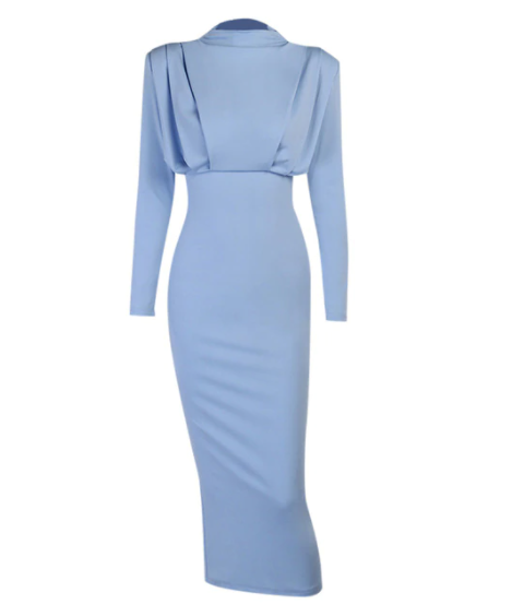 Elegante avondjurk voor dames met lange mouwen. Stijlvolle en veelzijdige mode, ideaal voor een chique gelegenheid.