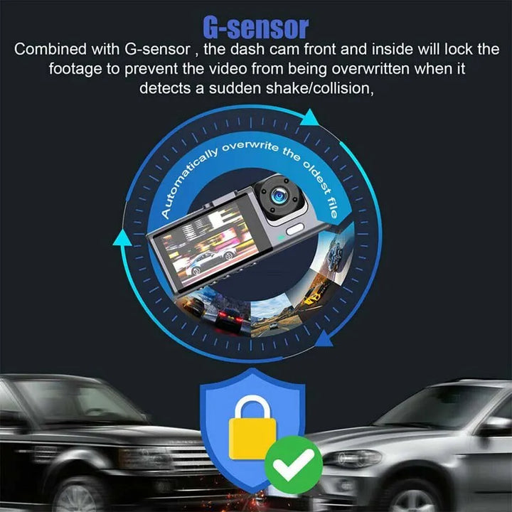 Autocamera met Full HD opnamekwaliteit en IR-nachtzicht voor optimale rijveiligheid.