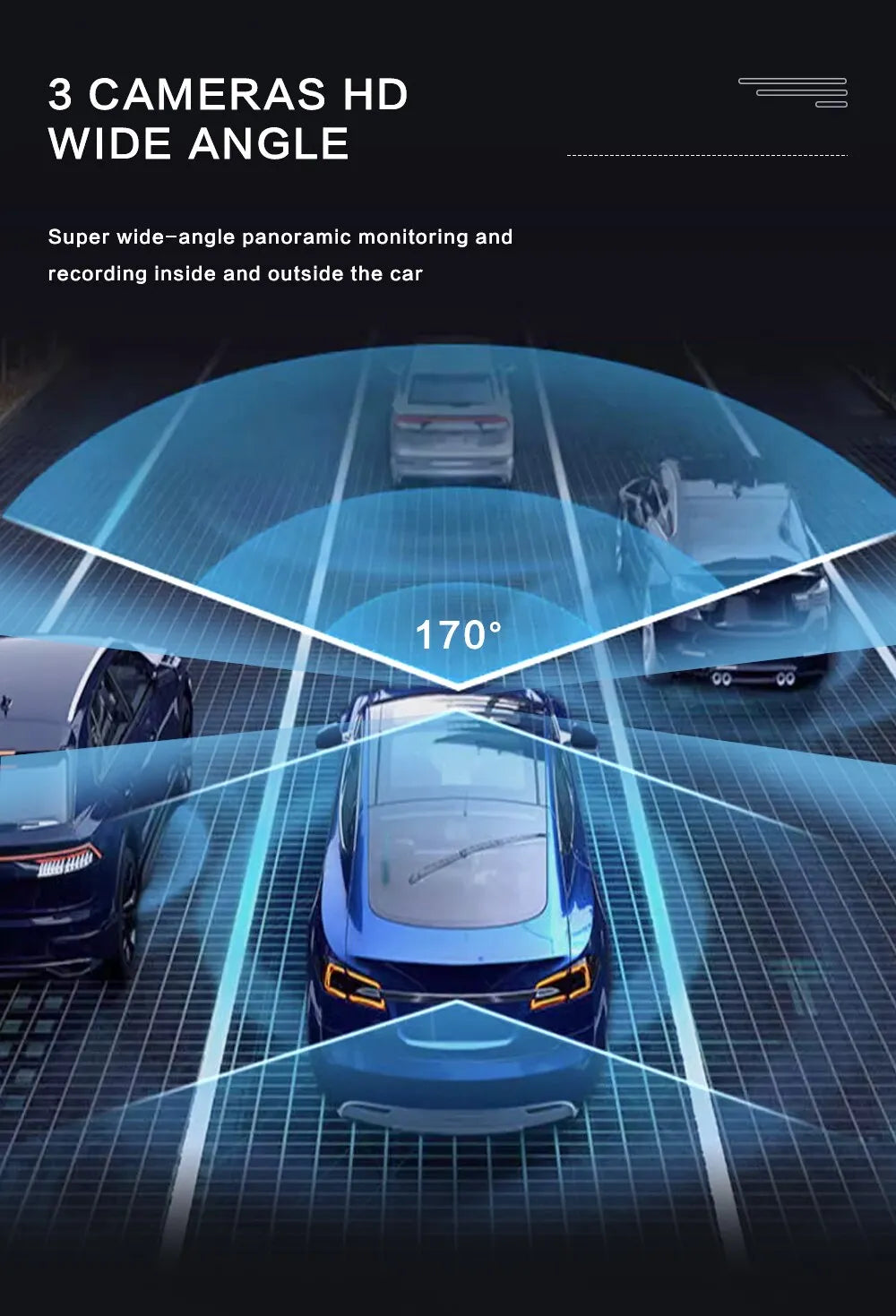 Autobewaking: Full HD dashcam met infrarood nachtzicht, ideaal voor bewijsmateriaal.
