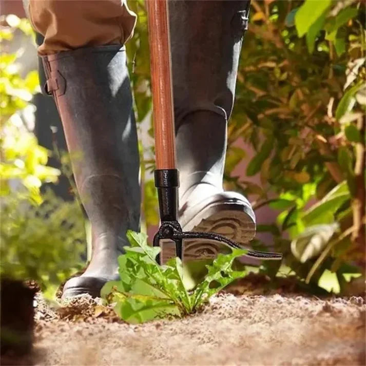 Compacte, efficiënte onkruidverwijderaar, klaar voor moeiteloos wieden en duurzaam tuinieren. Handig tuingereedschap.