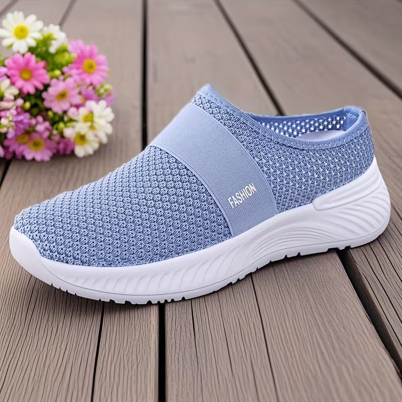 Dames Sneakers met Klittenband - Comfortabele Slip-ons