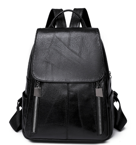 Dames anti-diefstal leren rugzak, elegant, premium leer, tijdloos design, ideaal voor stijlvolle, veilige reizen.