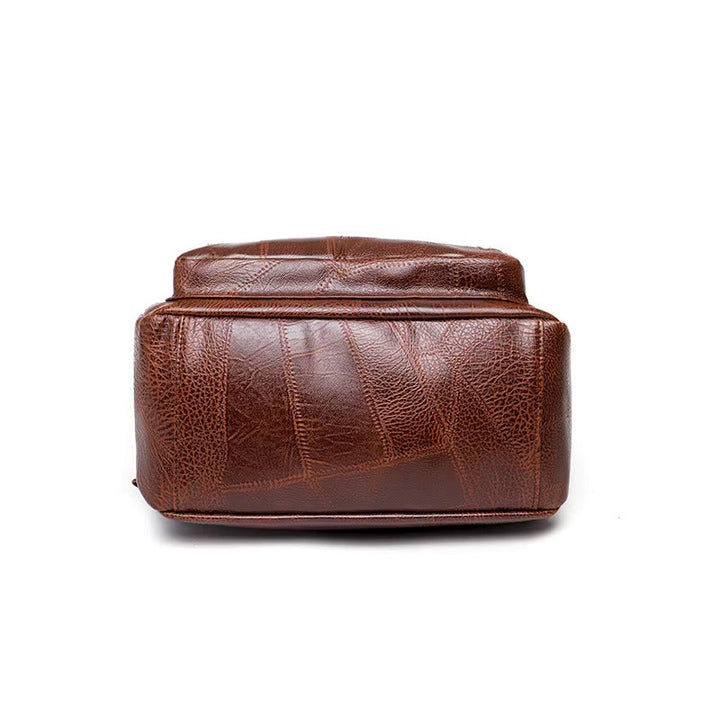 Dames anti-diefstal leren rugzak, elegant, premium leer, tijdloos design, ideaal voor stijlvolle, veilige reizen.