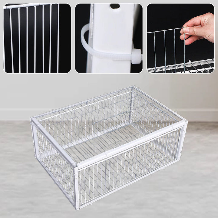 Metalen diervriendelijke vogelval, de BirdSafe vangkooi met terugslagbeveiliging, voor effectief vogelbeheer.
