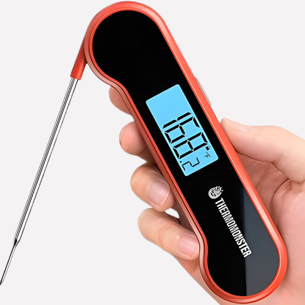 Digitale vleesthermometer voor nauwkeurig instant lezen tijdens koken, bakken, grillen en BBQ. Voedselveiligheid.
