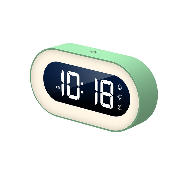 Draadloze digitale wekker Lumino, oplaadbaar, perfect voor kantoor, reizen en als cadeau.