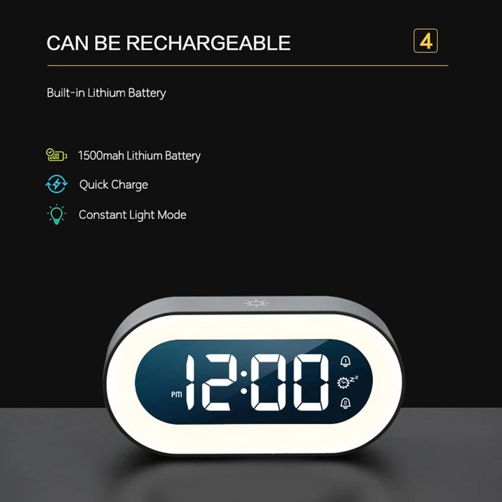 Ideaal cadeau: digitale wekker met nachtlampje, diverse geluiden en compact formaat voor overal.