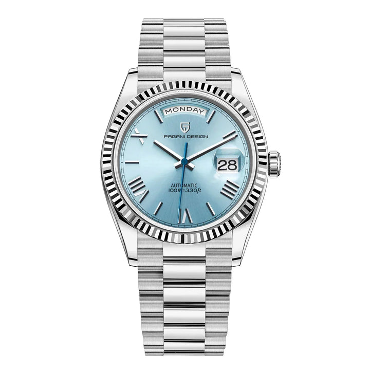 Dominus Luxe Automatisch Herenhorloge: Tijdloos roestvrijstalen design voor de moderne man, elegant en stijlvol.